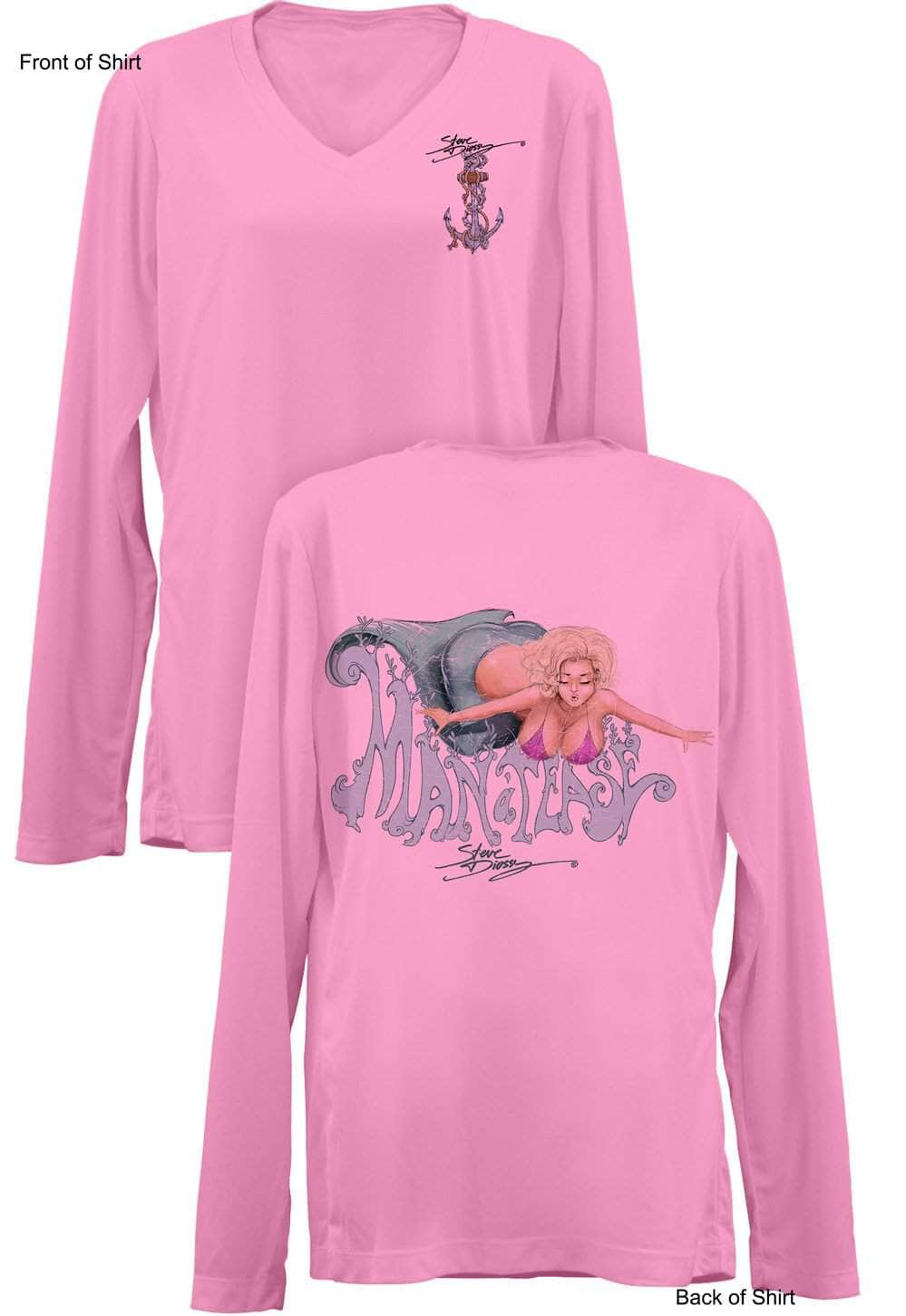 Man-A-Tease- Ladies Long Sleeve V-Neck-100% Polyester